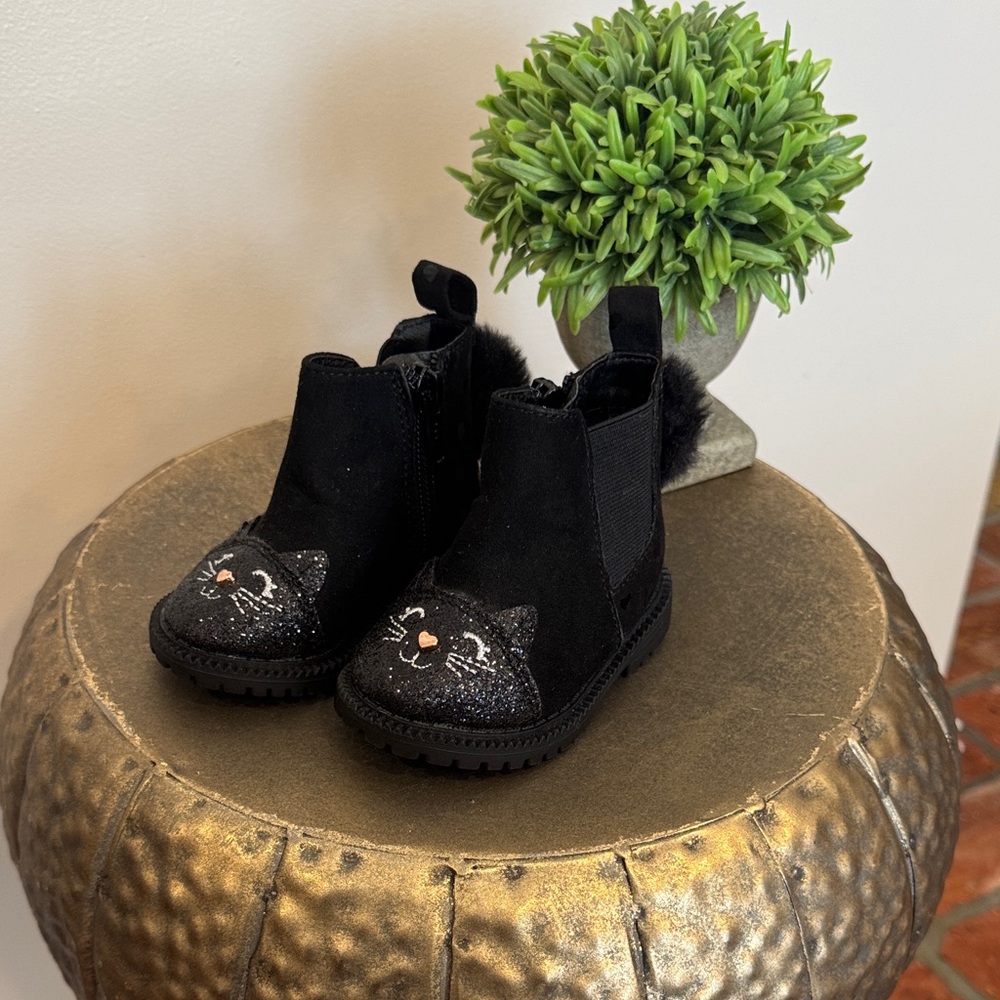 Wonder Nation Black Cat Kids Boots